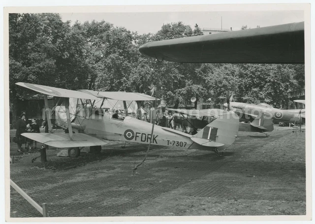 De Havilland Tiger Moth Biplane T7307 Large Original Photo, BZ820