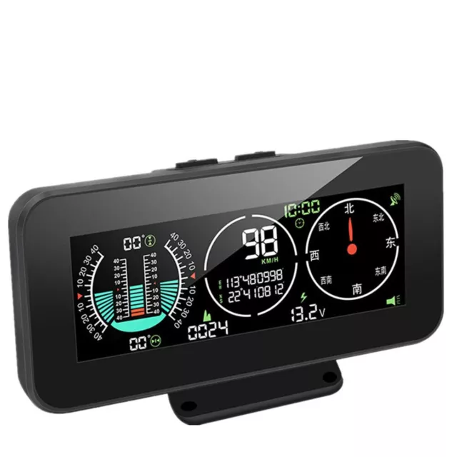 Car GPS HUD Speedometer Inclinometer Off-road Speed Display Tilt Angle Compass