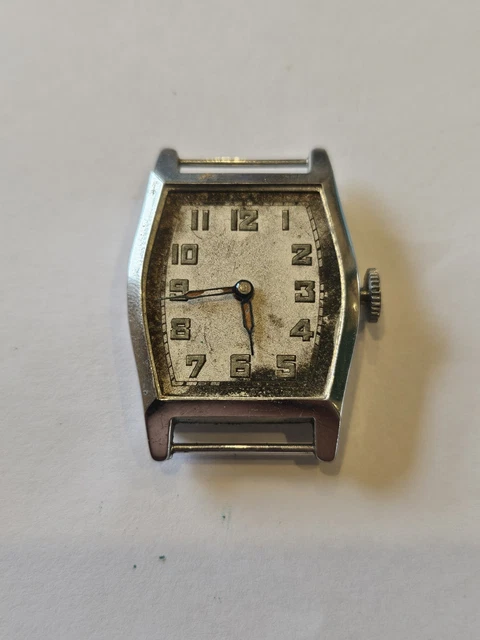 Montre Vintage Style Tank Art Déco - Mouvement FP - À Restaurer (vendu HS) - Pour Collectionneurs