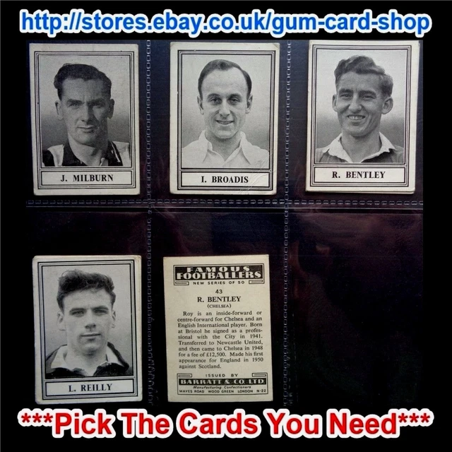 BARRATT & CO Berühmte Fussballer Neue Serie C.1950 (G) *Bitte Karten