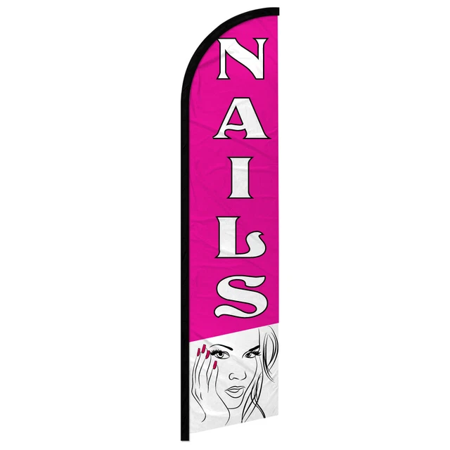 Nails Full Curve Windless Swooper Flag Nail Salon Beauty