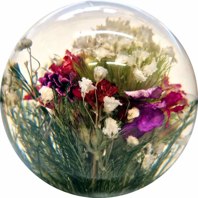 Mixed Flora Paperweight made with a real flowers
