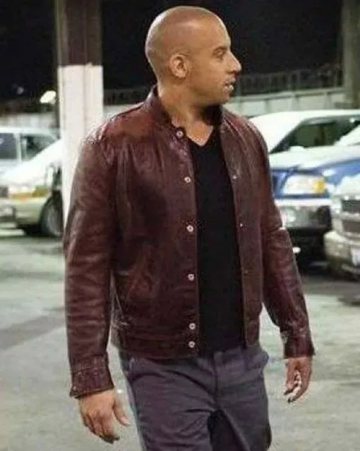 Fast and Furious 6 Dominic Toretto Brown Stylish Leather Jacket - Size XXLarge