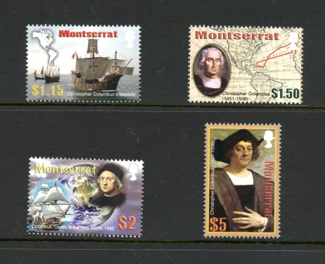 N952 Montserrat 2006 Expédié Cartes Columbus 4v. MNH