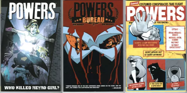 Powers TPB GN Vol #1 #2 #3 New NM Gift Softcover Graphic Novel Marvel Icon Comic
