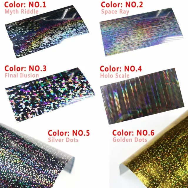 4/6pcs Fishing Hard Bait Sticker Holographic Adhesive Film Lure Making Saltwater