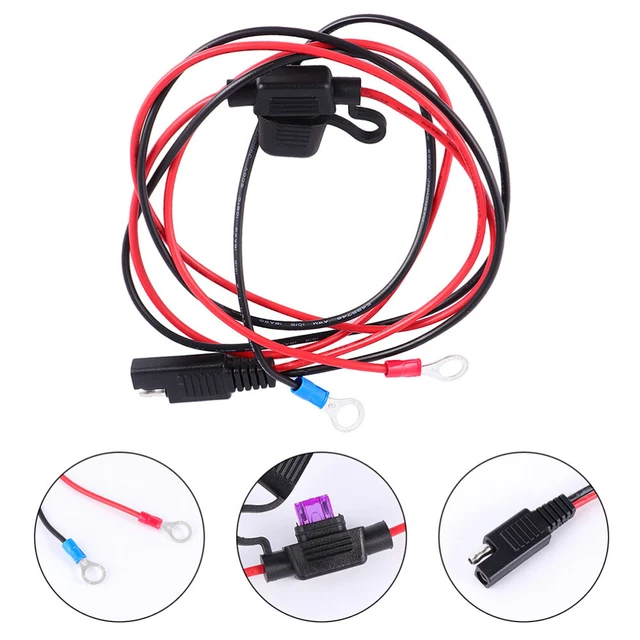 LANMINGLEL Lot De 5 Câbles SAE 14AWG 0.3M - Extension Panneau Solaire Et Automobile