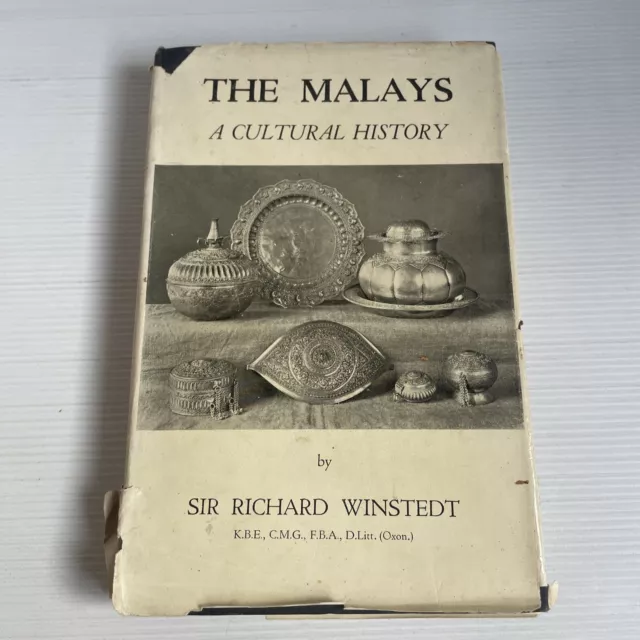 The Malays A Cultural History Sir Richard Winstedt Hardback Vintage 1953