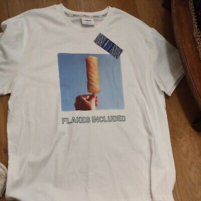 Primark x Greggs T-Shirt - "Flakes Included" - Size M White - New with Tags