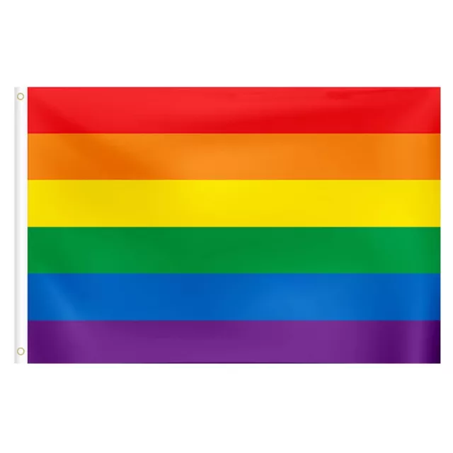 Small Stick Handheld Rainbow Flag Mini Waving Pride Gay Party LGBT Festival UK