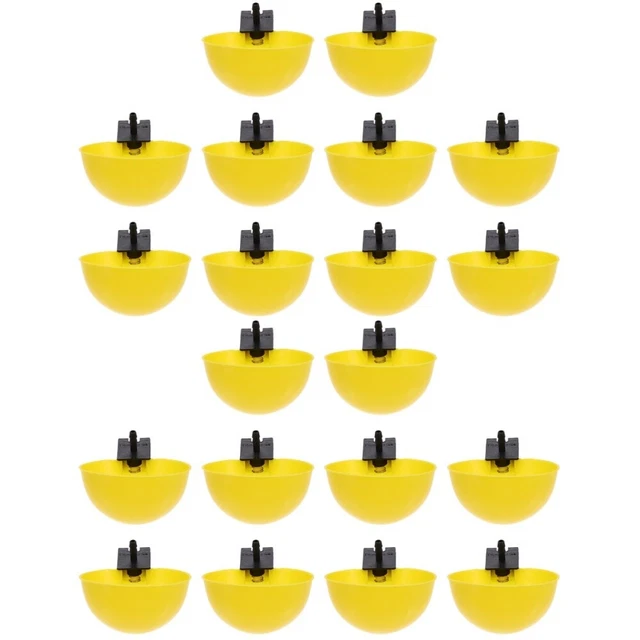 2 COUNT AUTOMATIC Chicken Waterer Feeders Quail Waterers Drinking