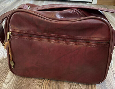 Vintage Carry On Shoulder Travel Bag With Keys American Tourister Burgundy