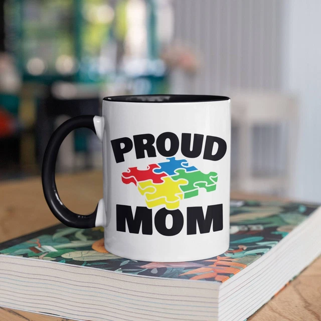 Mug Personnalisable Autism Awareness – Cadeau Pour Maman, 11oz, Blanc