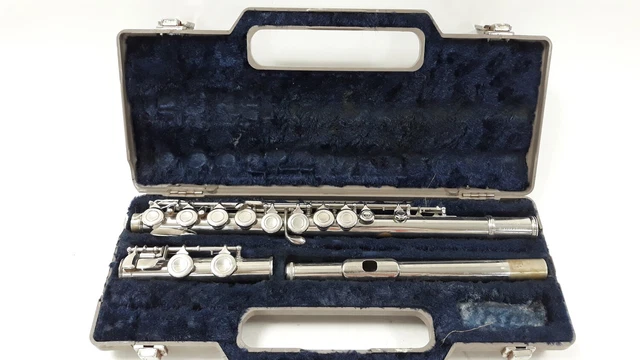 FISM Rampone & Cazzani Flute Wind Musical Instrument Collectable Silver Tone FISM Rampone & Cazzani Flute Wind Musical Instrument Collectable Silver Tone