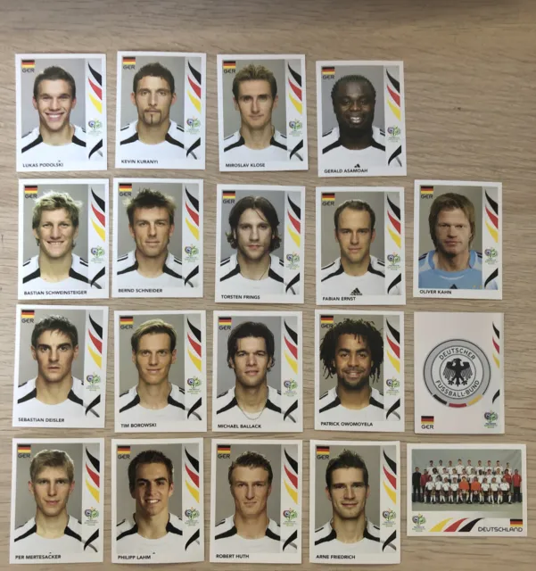 Panini World Cup 2006 Germany Full Set Of 19 Soccer Football Stickers