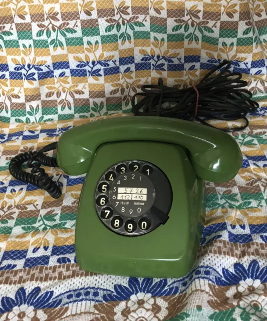 Original Post FeTAp 611-2 Telefon mit Wählscheibe in Grün