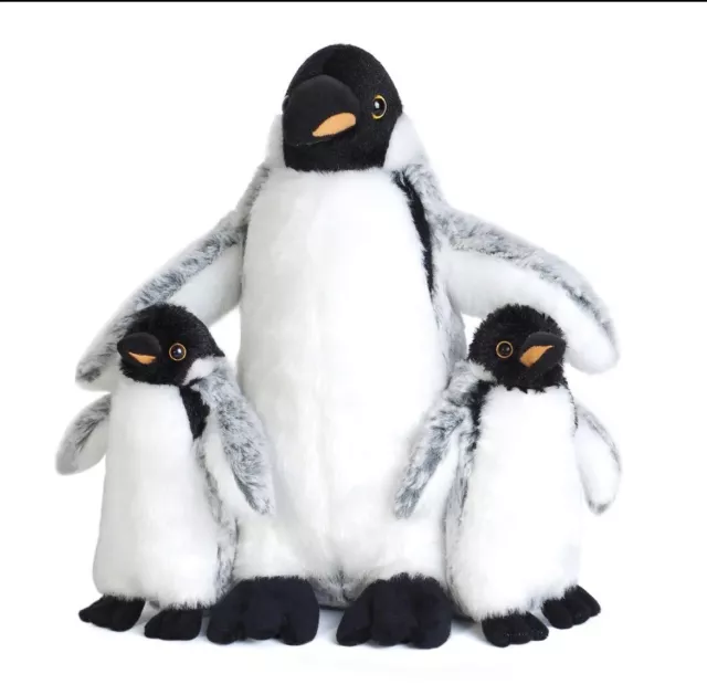 3 Pieces Plush Penguin Set, Mom And Babies, Stuffed Animal Toy Gifts For Kids