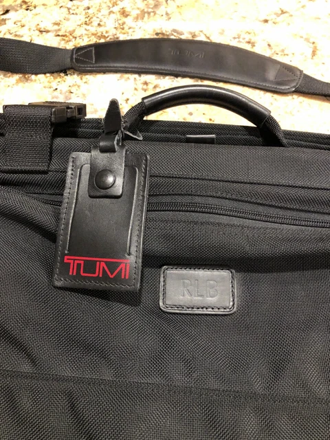 Tumi Black Ballistic Nylon Garment Bag Travel Luggage With Strap Luggage Tag EUC 3