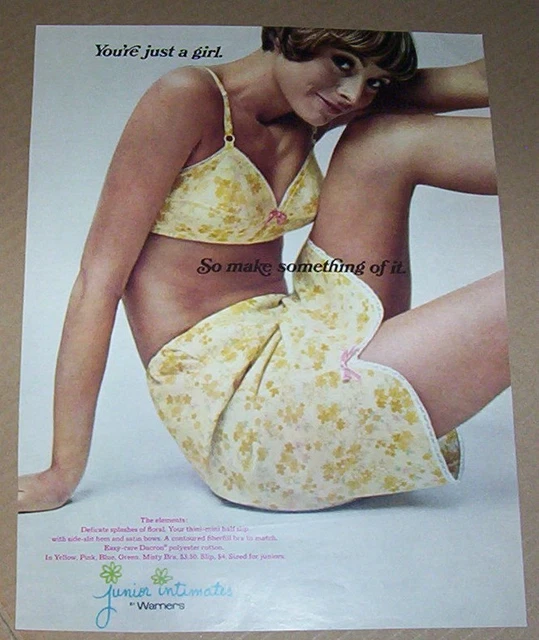 1968 PRINT AD -Warner's Junior flower slip bra SEXY GIRL lingerie vintage ADVERT $8.99 - PicClick 1968 PRINT AD -Warner's Junior flower slip bra SEXY GIRL lingerie vintage ADVERT $8.99 - PicClick