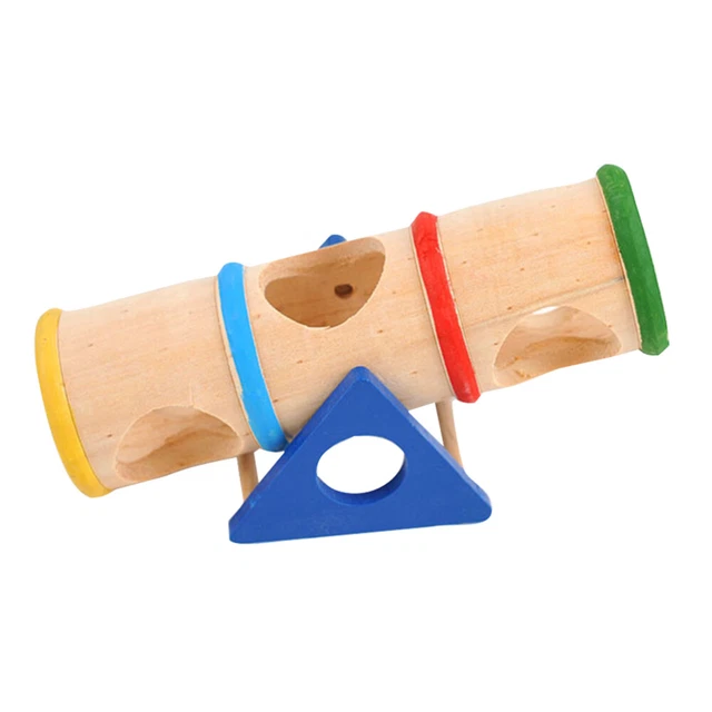 1pc Holz Tunnel Spielzeug Zwerg Rohr Hamster Tunnel