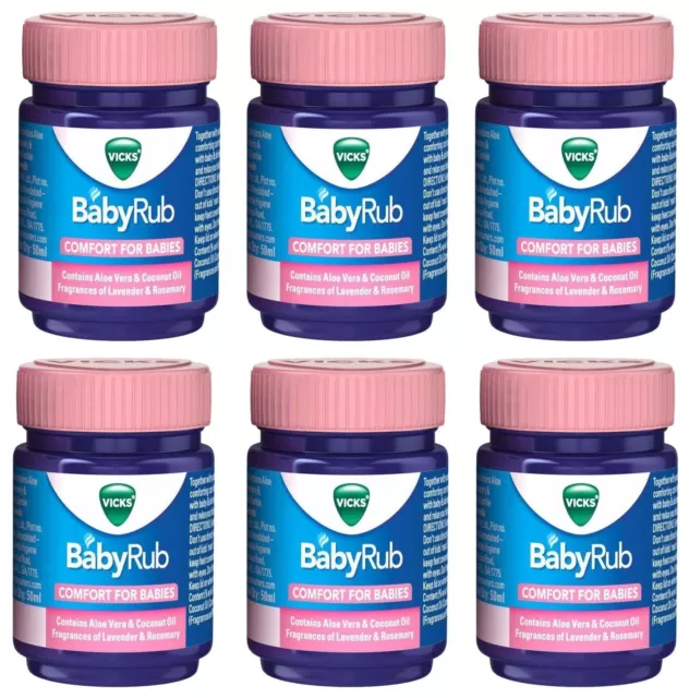 Vicks BabyRub per tosse, mal di testa freddo e relax 25 ml (confezione da 6)