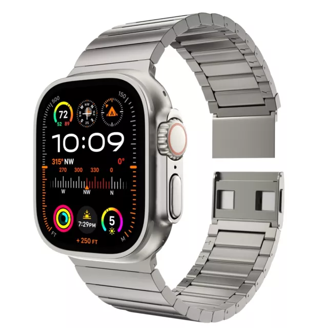 Titanium Band For Apple Watch  Ultra 2 & Ultra 1 49mm Titanium Magnetic Clasp