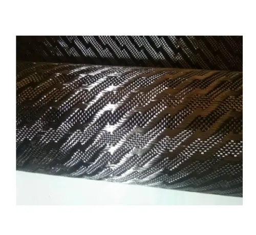 High Quality 3K Carbon Fiber Cloth 240gsm Lightning Pattern 100x100cm Fabric