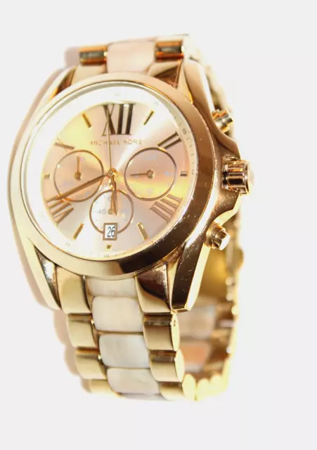 Michael Kors Watch ladies Gold tone MK5722 Bradshaw Watch chronograph date