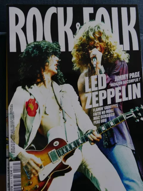 Rock & Folk N°576 Led Zeppelin Flamin' Groovies Faith No More Pere Ubu Jimmy Pag