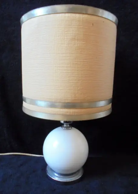 Lampe de Bureau Space Age Vintage avec Cadre en Chrome et Boule en