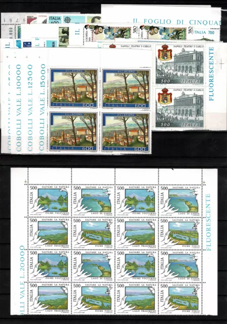 1987 Italie Repubblica Année Complèt 32 Valeurs En Quatre MNH MF100841