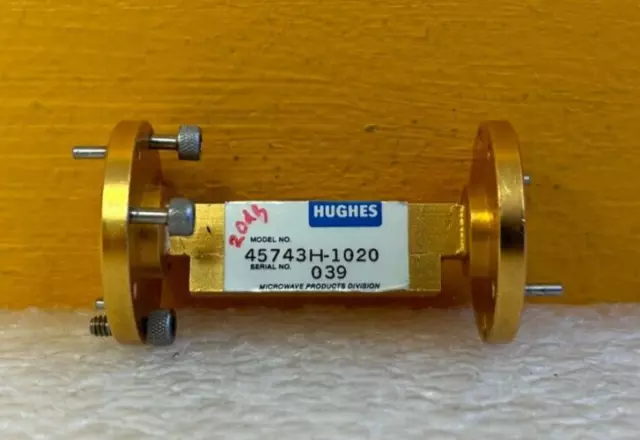 Hughes 45743H-1020 (WR-19) 40 to 60 GHz, 20 dB, Waveguide Attenuator. Tested!