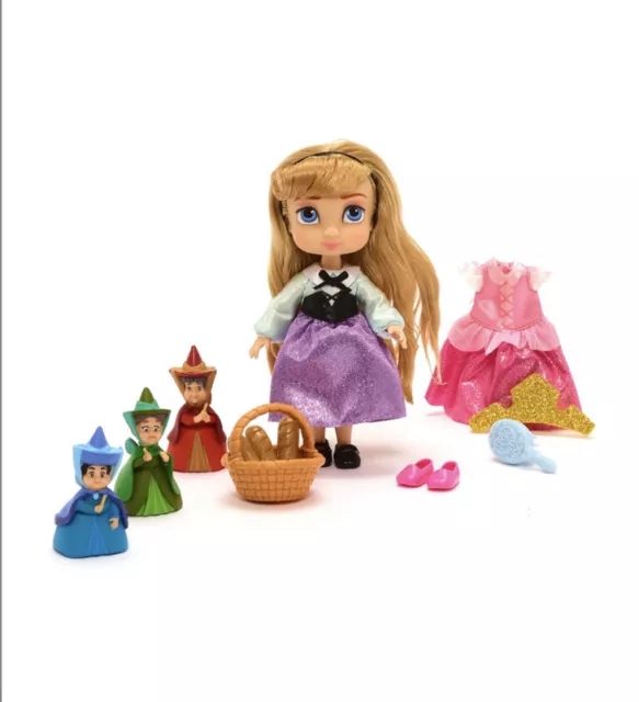 Disney Official Aurora Mini Doll Playset, Disney Animators' Collection BNIB