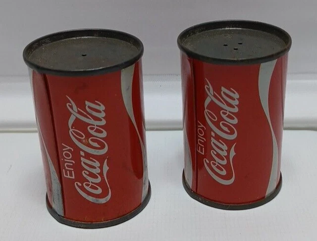 Vintage Coca Cola Can Salt and Pepper Shakers highly collectible