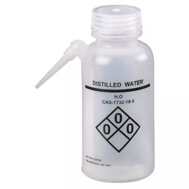 LAB SAFETY SUPPLY 24J892 Wash Bottle,250 mL,61.2 mm Dia,PK4 24J892