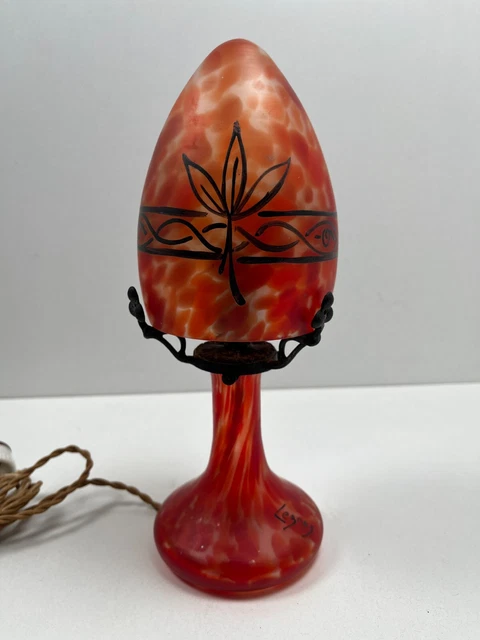 TRES RARE ANCIENNE grande lampe de la mine, bon état,verre baccarat EUR