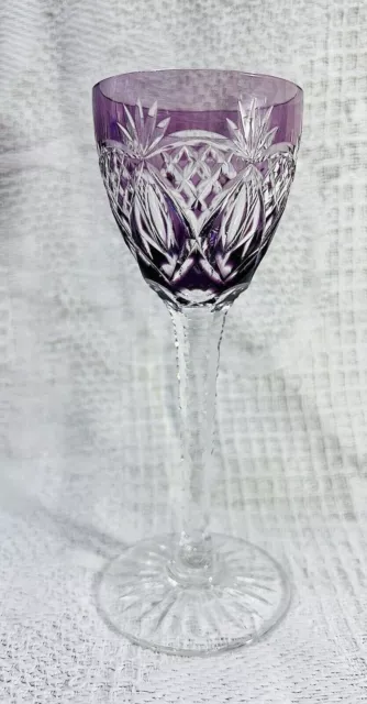 Lorraine St Louis Verres A Vin Roemer Cristal Taillé Doublé De Couleur Coloré Ad 3