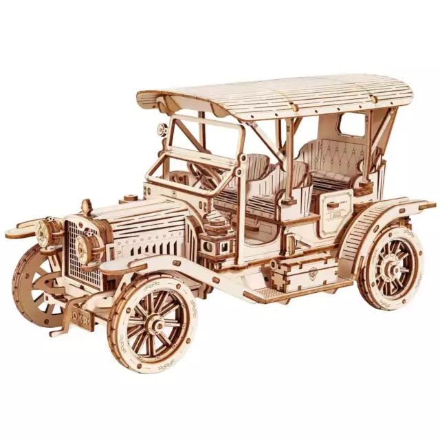 Robotime Rokr 3D Wooden Puzzle MC801 Vintage Car for Kids Adults Easy Assemble T