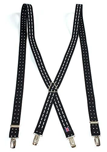 Albert Thurston Square doted pattern X-back Style Braces 1 inch Wide Suspender