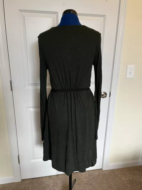 EUC McQ Alexander McQueen A-line dress dark green heather size large 2