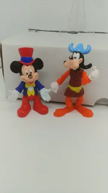 Disney Epcot Center Mickey Mouse, Goofy 3" PVC Figures Lot of 2