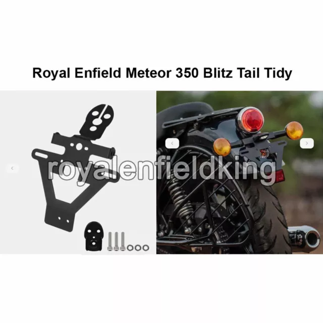 Adapté Pour Royal Enfield Meteor 350cc Blitz Queue Rangé Noir