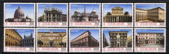 Vaticano 1993 #942/951 Palacios MNH