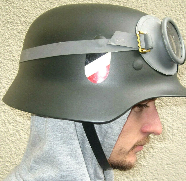 Stahlhelm Wehrmacht 2.Weltkrieg M40 M36 M37 M38 Motorrad Schutzbrille Landser