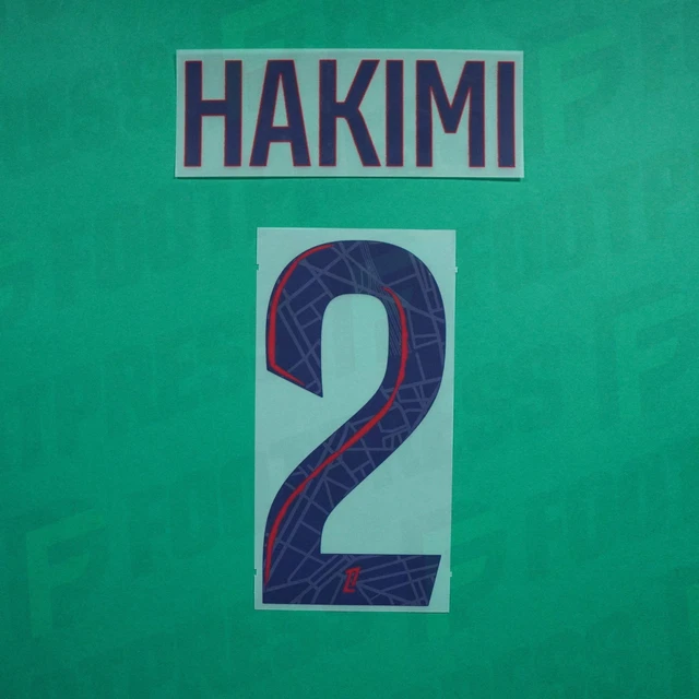 FLOCAGE OFFICIEL Paris SaintGermain, Hakimi, 2024/2025, Away, Bleu