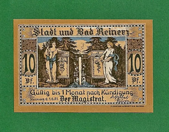 06 142 Notgeld Bad Reinerz (Duszniki-Zdrój) 10 Pfg., 1. Juni 1921, Schlesien