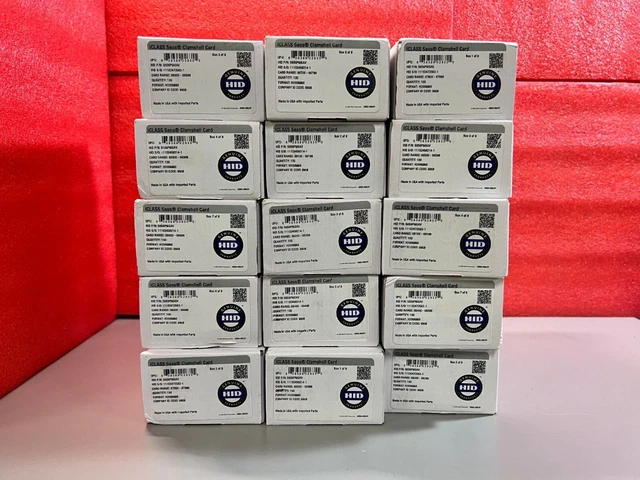 LOT of 25 HID 5656PMSAV iCLASS Seos CLAMSHELL SMART CARD 8K 26BIT