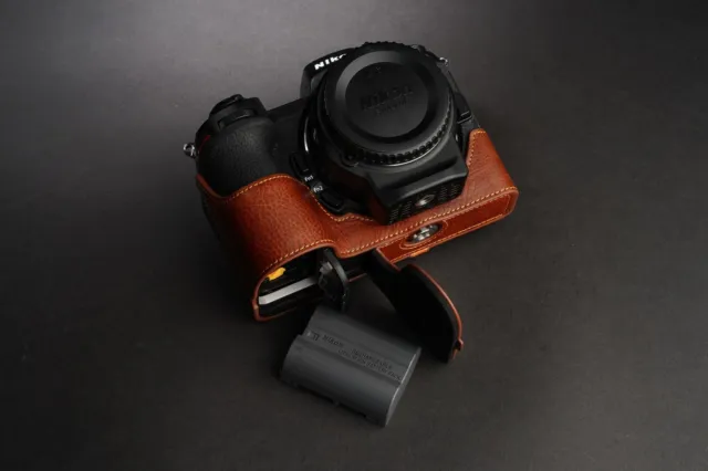 Genuine Real Leather Half Camera Case Bag Cover for Nikon Z6 II Nikon Z7 II Z5 2