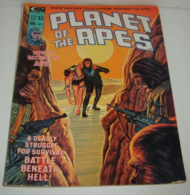 Stan Lee Presents PLANET OF THE APES # 5 MOVIE COMIC MAGAZINE MARVEL CURTIS 1974