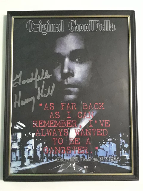 Henry Hill Autographed Original Goodfella Framed Picture